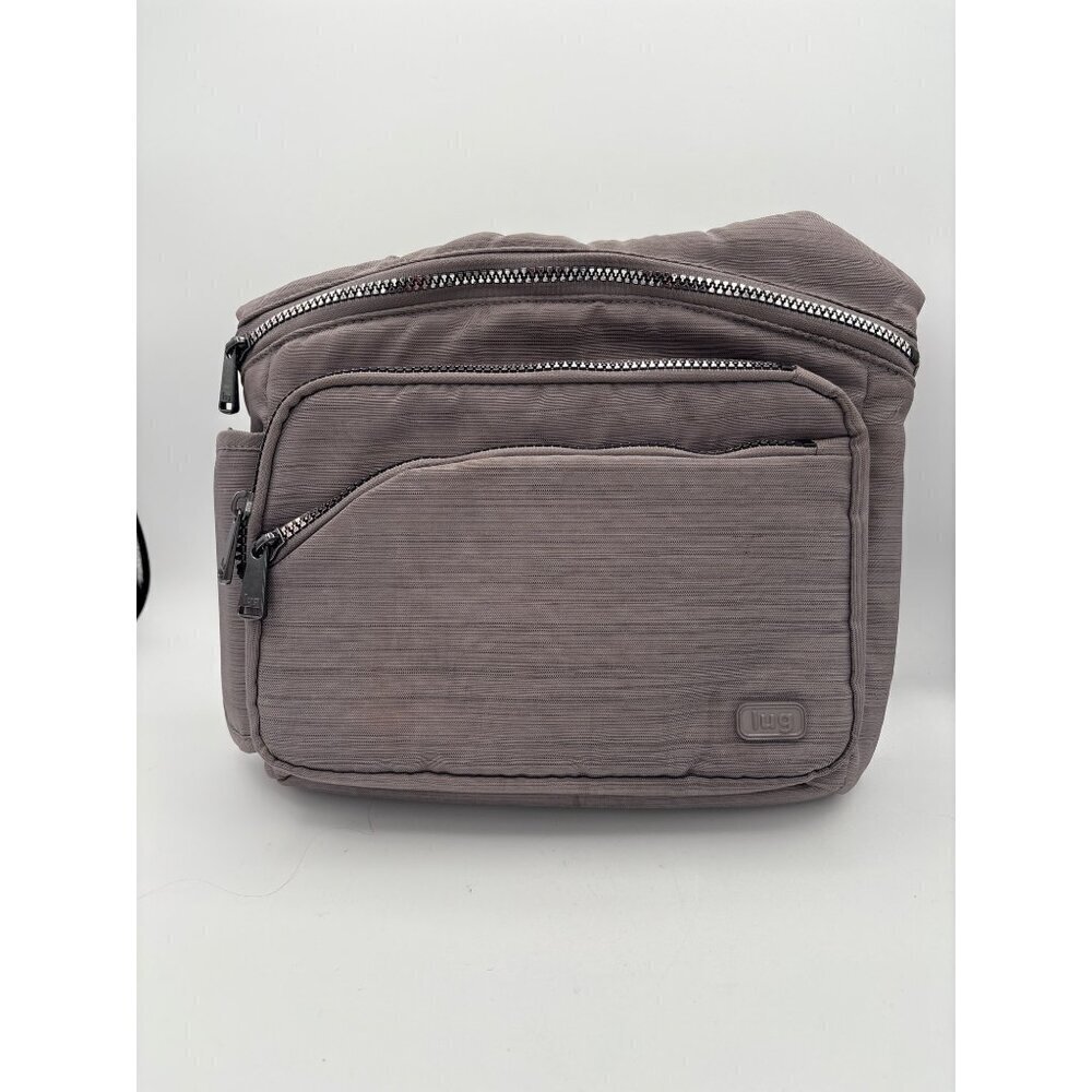 Lug Crossbody Messenger Bag With Adjustable Strap & Multiple Zipper Compartments
